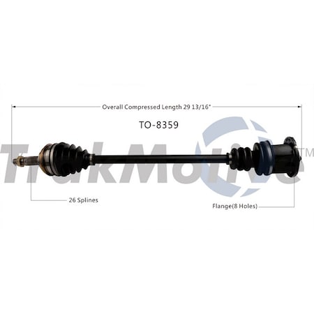 Surtrack Axle Cv Axle Shaft, To-8359 TO-8359